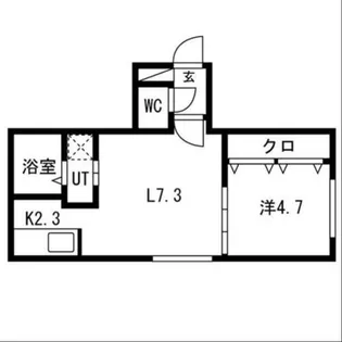 ルリ美園【1階】の間取り