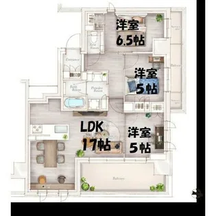 ウエリス瑞穂公園【3階】の間取り
