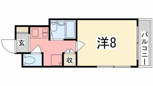 ルークレジデンス姫路Ⅲ【803号室】の間取り