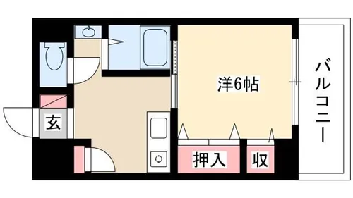 ケイポイントビル【504号室】の間取り