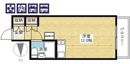 シャンボール第3新大阪【8階】の間取り