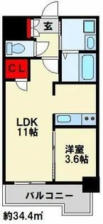 仮称)白銀マンション【11階】の間取り