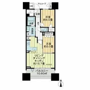 プラウド金山【11階】の間取り