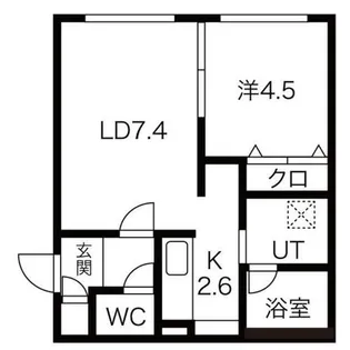 Lux Maison平岸【4階】の間取り