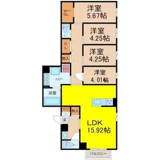 Sun Plus 1【302号室】の間取り