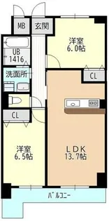 ヒルザコート【502号室】の間取り