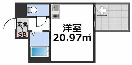 サンキャドマスMinami・堀江【6階】の間取り