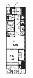 Alivis九条【12階】の間取り