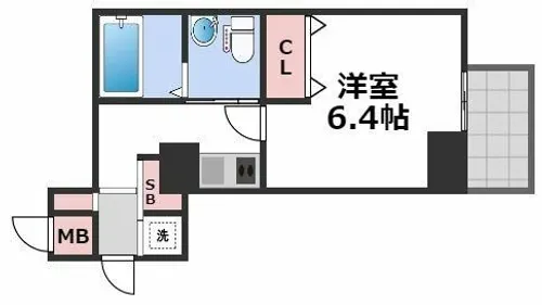 メゾン夕陽ヶ丘【6階】の間取り