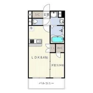 エスリードレジデンス都島NORTH【3階】の間取り