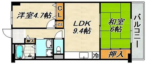 カメリアハウス【2階】の間取り