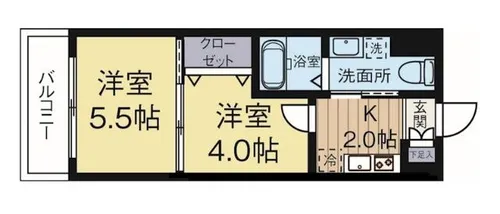 福岡県福岡市中央区薬院3丁目【マンション】の間取り