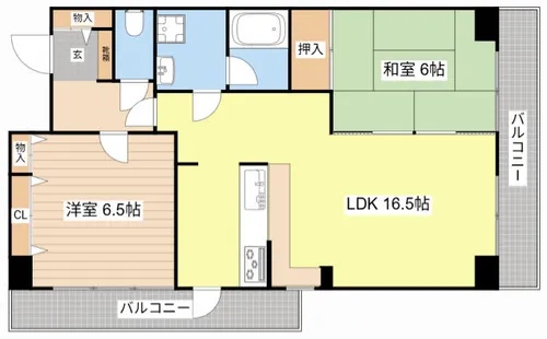 シャルマンコーポ大津堅田【1101号室】の間取り