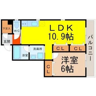 グランシャトゥ那古野【2階】の間取り