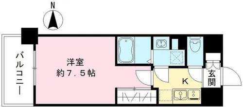 THE GARNET SUITE RESIDENCE西七条【5階】の間取り