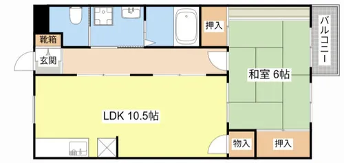 レドンダカサ追分【104号室】の間取り