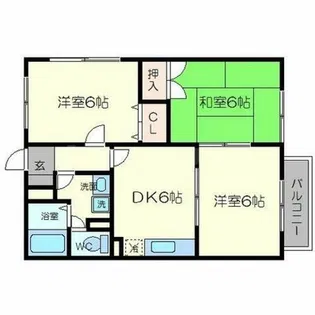カーサ・ビアーレ【2階】の間取り
