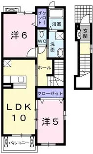 リシェスコリーヌA【2階】の間取り