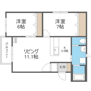 シャトルTH23【201号室】の間取り