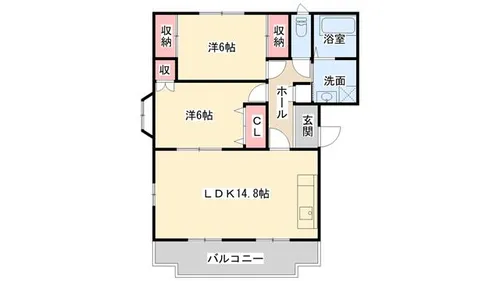 サン・セリス【2階】の間取り