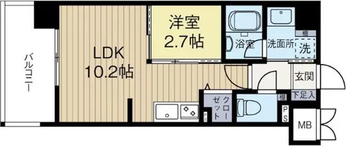 福岡県福岡市博多区美野島2丁目【マンション】の間取り
