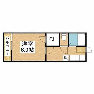 レジデンス川菜【8号室】の間取り
