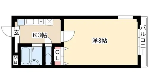 グレーシアス川名【5A号室】の間取り