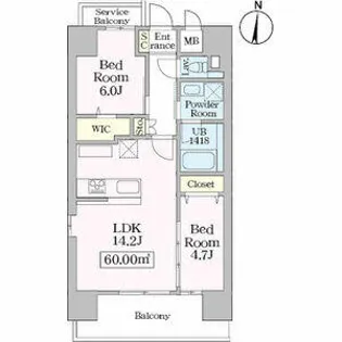 SKYGRACE名古屋駅【11階】の間取り