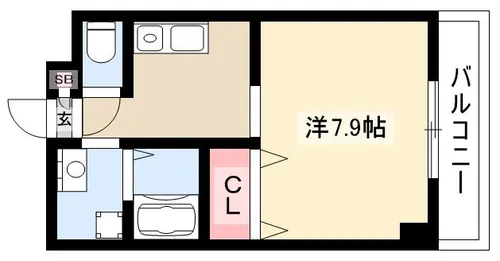 びいⅣ植田【2階】の間取り