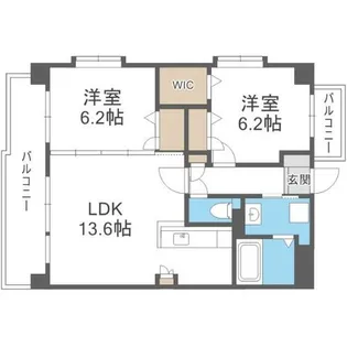 福岡県福岡市早良区曙1丁目【マンション】の間取り