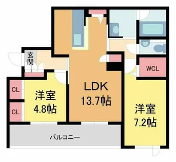 ShaMaison cocolu Ⅰ【303号室】の間取り
