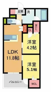 La vita西宮北口【208号室】の間取り