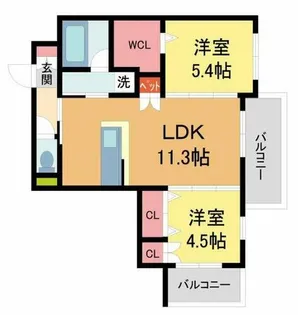 La vita西宮北口【403号室】の間取り
