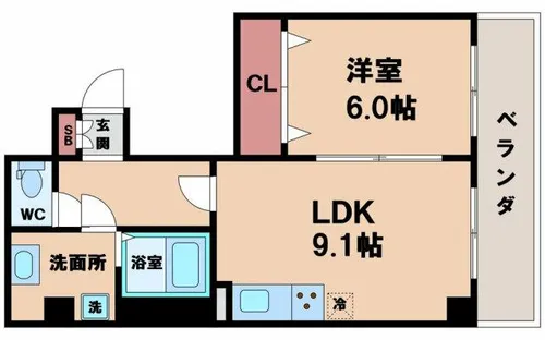 サンライトあべの8【1階】の間取り