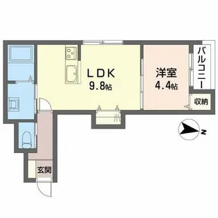 Ellina貴船Ⅲ【3階】の間取り