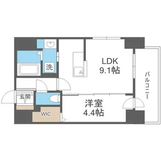 プライマル札幌桑園【5階】の間取り