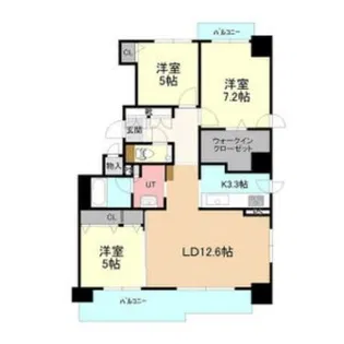 じょうてつアイム山鼻市電通フィエルテ【7階】の間取り