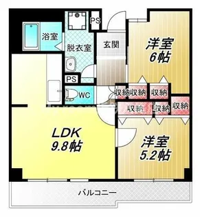 カミング平野【3階】の間取り