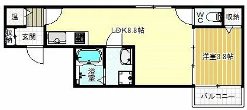 F asecia Attivo【2階】の間取り