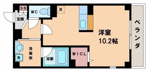 キングスコート桑津【4階】の間取り