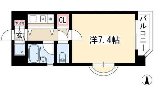 メゾンヴェルメイユ【4階】の間取り
