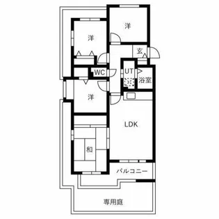 パークノヴァ貴船【1階】の間取り