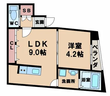 ブランモネ【1階】の間取り