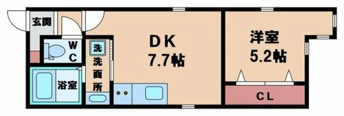 大阪府大阪市住吉区万代東1丁目【マンション】の間取り
