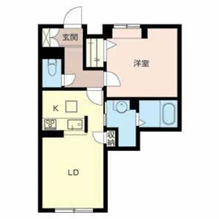 アルベージュ今宿【0105号室】の間取り