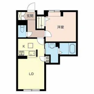 アルベージュ今宿【0105号室】の間取り