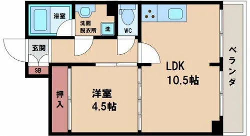 有馬パレス阿倍野【4階】の間取り