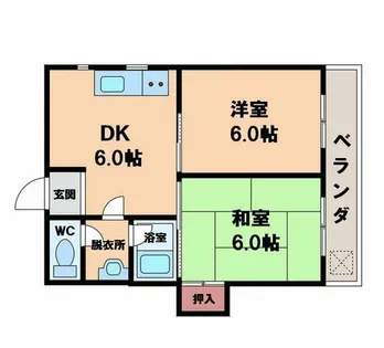 サンワード北田辺【4階】の間取り