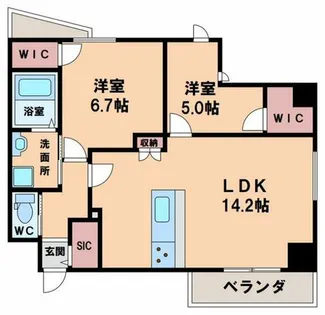LEGALAND+ ABENOSANMEICHO【4階】の間取り