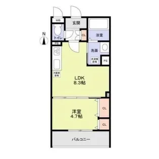 フォレストクリエオーレ中川【2階】の間取り